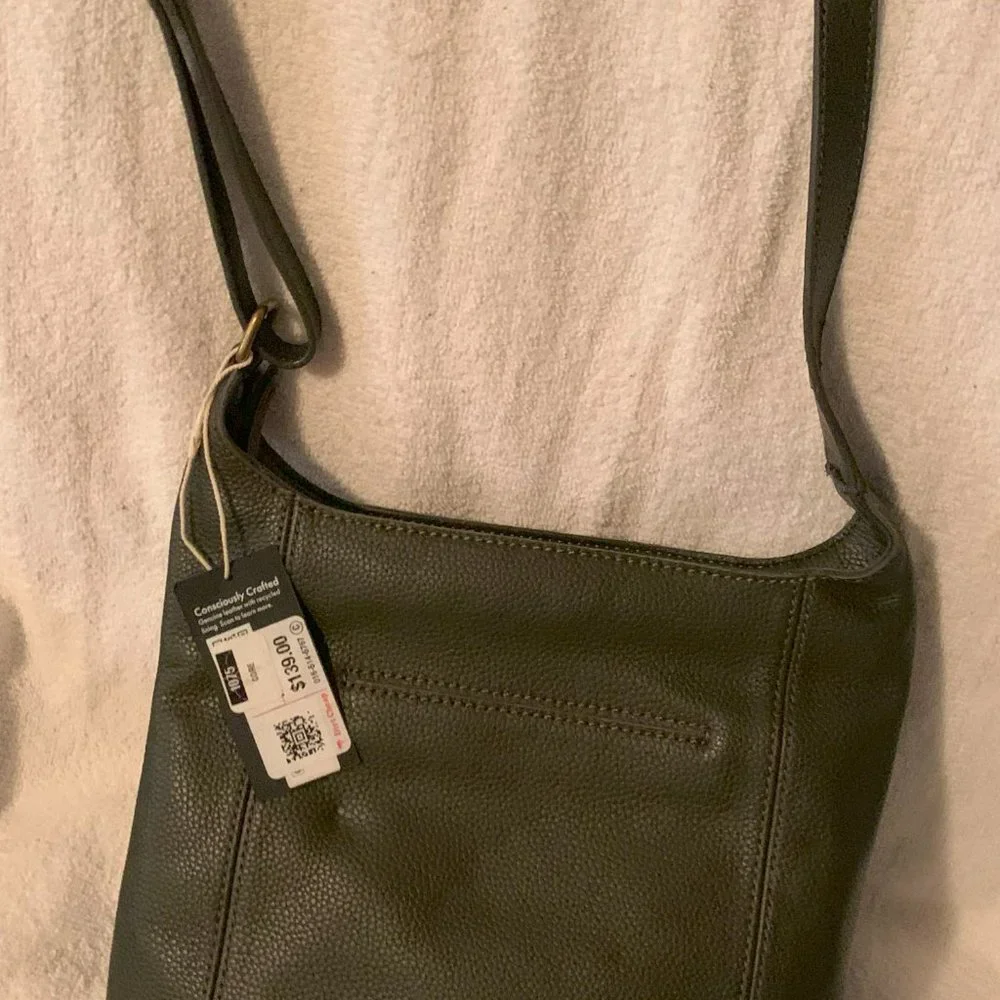The Sak Dark Green Bag Leather with Extendable Strap - Picture 4 of 4